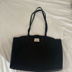 Kate Spade Black Structured Tote Bag